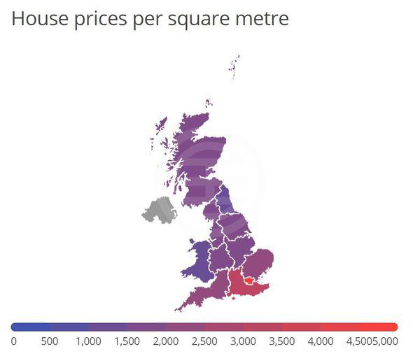 英国房价地图-按邮政编码搜索，看看你的地区是上涨还是下跌