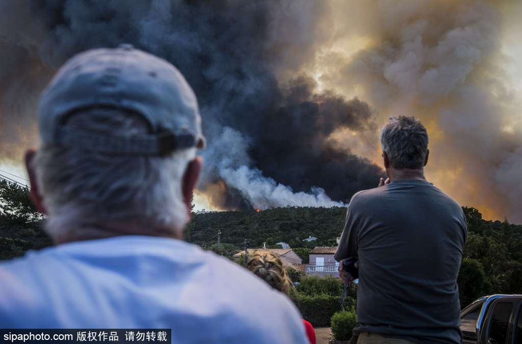 伦敦大火现场：哈罗德·希尔的大火使城市上空浓烟滚滚